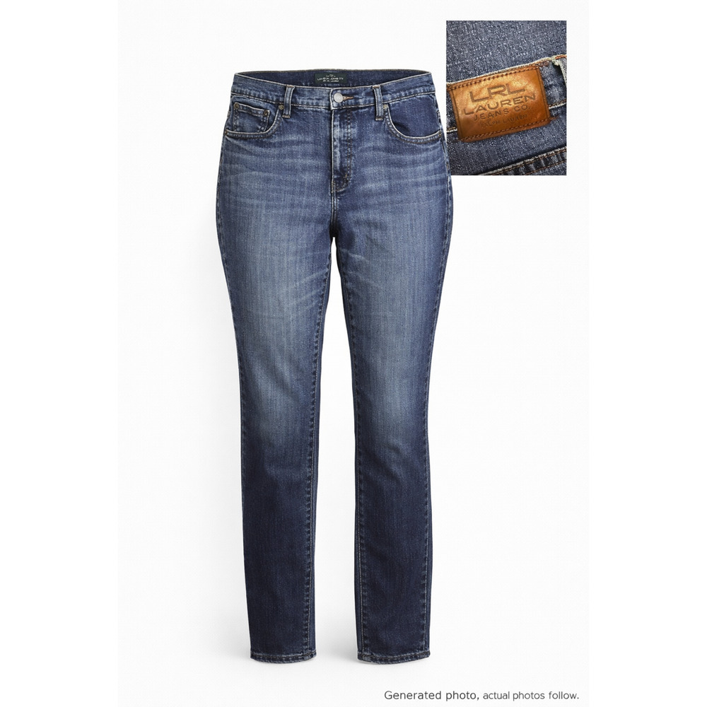 Lauren Jeans Co Denim Jeans Stretch Mid Rise Classic Wash Y2K 12SKU115